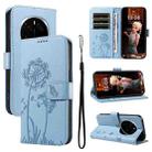 For Honor Magic7 Pro Dandelion Embossed Pattern Flip Leather Phone Case(Sky Blue) - 1