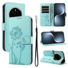 For Honor Magic7 5G Dandelion Embossed Pattern Flip Leather Phone Case(Green) - 1