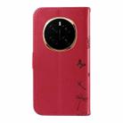 For Honor Magic7 5G Dandelion Embossed Pattern Flip Leather Phone Case(Red) - 3