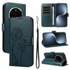 For Honor Magic7 5G Dandelion Embossed Pattern Flip Leather Phone Case(Blue) - 1