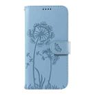 For Honor Magic7 5G Dandelion Embossed Pattern Flip Leather Phone Case(Sky Blue) - 2