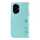 For Honor 300 Dandelion Embossed Pattern Flip Leather Phone Case(Green) - 3