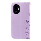 For Honor 300 Dandelion Embossed Pattern Flip Leather Phone Case(Purple) - 3