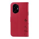 For Honor 300 Dandelion Embossed Pattern Flip Leather Phone Case(Red) - 3