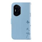 For Honor 300 Pro / 300 Ultra Dandelion Embossed Pattern Flip Leather Phone Case(Sky Blue) - 3