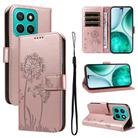 For Honor X8c 4G Global Dandelion Embossed Pattern Flip Leather Phone Case(Rose Gold) - 1