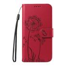 For Honor X8c 4G Global Dandelion Embossed Pattern Flip Leather Phone Case(Red) - 2