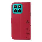 For Honor X8c 4G Global Dandelion Embossed Pattern Flip Leather Phone Case(Red) - 3