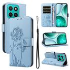 For Honor X8c 4G Global Dandelion Embossed Pattern Flip Leather Phone Case(Sky Blue) - 1
