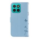 For Honor X8c 4G Global Dandelion Embossed Pattern Flip Leather Phone Case(Sky Blue) - 3