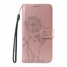 For Honor 400 Lite Dandelion Embossed Pattern Flip Leather Phone Case(Rose Gold) - 2