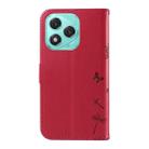 For Honor 400 Lite Dandelion Embossed Pattern Flip Leather Phone Case(Red) - 3
