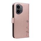 For Honor 400 Global 156.5mm Dandelion Embossed Pattern Flip Leather Phone Case(Rose Gold) - 3