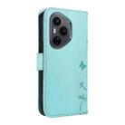 For Honor 400 Pro Global 160.8mm Dandelion Embossed Pattern Flip Leather Phone Case(Green) - 3