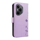 For Honor 400 Pro Global 160.8mm Dandelion Embossed Pattern Flip Leather Phone Case(Purple) - 3