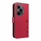 For Honor 400 Pro Global 160.8mm Dandelion Embossed Pattern Flip Leather Phone Case(Red) - 3