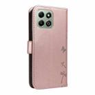 For Honor X6c / X6b / X6a / X5b Dandelion Embossed Pattern Flip Leather Phone Case(Rose Gold) - 3
