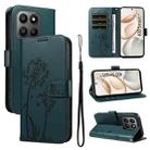 For Honor 400 Smart 5G Dandelion Embossed Pattern Flip Leather Phone Case(Blue) - 1