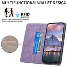 For Samsung Galaxy A36 Business Solid Color Magnetic RFID Leather Phone Case(Purple) - 3