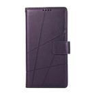 For Samsung Galaxy A26 5G PU Genuine Leather Texture Embossed Line Phone Case(Purple) - 2