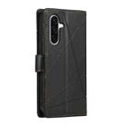 For Samsung Galaxy A36 PU Genuine Leather Texture Embossed Line Phone Case(Black) - 3