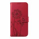 For Samsung Galaxy A26 5G Global Dandelion Embossed Pattern Flip Leather Phone Case(Red) - 2