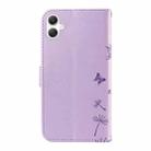 For Samsung Galaxy A06 5G / 4G Dandelion Embossed Pattern Flip Leather Phone Case(Purple) - 3