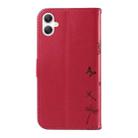 For Samsung Galaxy A06 5G / 4G Dandelion Embossed Pattern Flip Leather Phone Case(Red) - 3