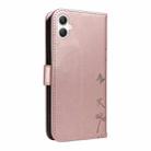 For Samsung Galaxy A07 5G Dandelion Embossed Pattern Flip Leather Phone Case(Rose Gold) - 3