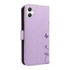 For Samsung Galaxy A07 5G Dandelion Embossed Pattern Flip Leather Phone Case(Purple) - 3