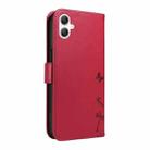 For Samsung Galaxy A07 5G Dandelion Embossed Pattern Flip Leather Phone Case(Red) - 3