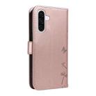 For Samsung Galaxy A56 5G Dandelion Embossed Pattern Flip Leather Phone Case(Rose Gold) - 3