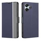 For Redmi 13 4G Twill Texture Side Button Leather Phone Case(Blue) - 1