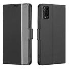 For TCL 50 5G Twill Texture Side Button Leather Phone Case(Black) - 1