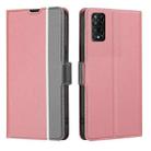 For TCL 50 5G Twill Texture Side Button Leather Phone Case(Pink) - 1