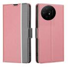 For TCL 50 XL Twill Texture Side Button Leather Phone Case(Pink) - 1