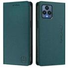 For T-Mobile Revvl 6 5G / 6X 5G RC01 Dual-Folded Magnetic Suction RFID Leather Phone Case(Dark Green) - 2