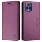 For T-Mobile Revvl 6 5G / 6X 5G RC01 Dual-Folded Magnetic Suction RFID Leather Phone Case(Violet) - 2