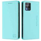 For T-Mobile Revvl 6 Pro / 6X Pro 5G RC01 Dual-Folded Magnetic Suction RFID Leather Phone Case(Mint Green) - 2