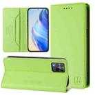 For T-Mobile Revvl 6 Pro / 6X Pro 5G RC01 Dual-Folded Magnetic Suction RFID Leather Phone Case(Grass Green) - 1