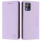 For T-Mobile Revvl 6 Pro / 6X Pro 5G RC01 Dual-Folded Magnetic Suction RFID Leather Phone Case(Light Purple) - 2