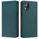 For T-Mobile Revvl 6 Pro / 6X Pro 5G RC01 Dual-Folded Magnetic Suction RFID Leather Phone Case(Dark Green) - 2