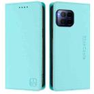 For T-Mobile Revvl 7 Pro 5G RC01 Dual-Folded Magnetic Suction RFID Leather Phone Case(Mint Green) - 2