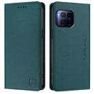 For T-Mobile Revvl 7 Pro 5G RC01 Dual-Folded Magnetic Suction RFID Leather Phone Case(Dark Green) - 2