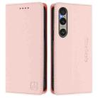 For Sony Xperia 1 VI 2024 RC01 Dual-Folded Magnetic Suction RFID Leather Phone Case(Pink) - 2