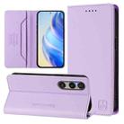 For Sony Xperia 1 VI 2024 RC01 Dual-Folded Magnetic Suction RFID Leather Phone Case(Light Purple) - 1