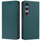 For Sony Xperia 1 VI 2024 RC01 Dual-Folded Magnetic Suction RFID Leather Phone Case(Dark Green) - 2