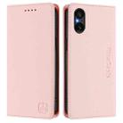 For Sony Xperia 5 V RC01 Dual-Folded Magnetic Suction RFID Leather Phone Case(Pink) - 2