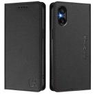 For Sony Xperia 5 VI 2024 RC01 Dual-Folded Magnetic Suction RFID Leather Phone Case(Black) - 2