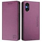 For Sony Xperia 5 VI 2024 RC01 Dual-Folded Magnetic Suction RFID Leather Phone Case(Violet) - 2